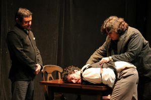 Robert Poley, Christopher Marlowe and Ingram Frizer (Sam Martinez, Scott McWhirter and Anthony Torres) @ BroadwayWorld Robert Poley, Christopher Marlowe and Ingram Frizer (Sam Martinez, Scott McWhirter an Photo