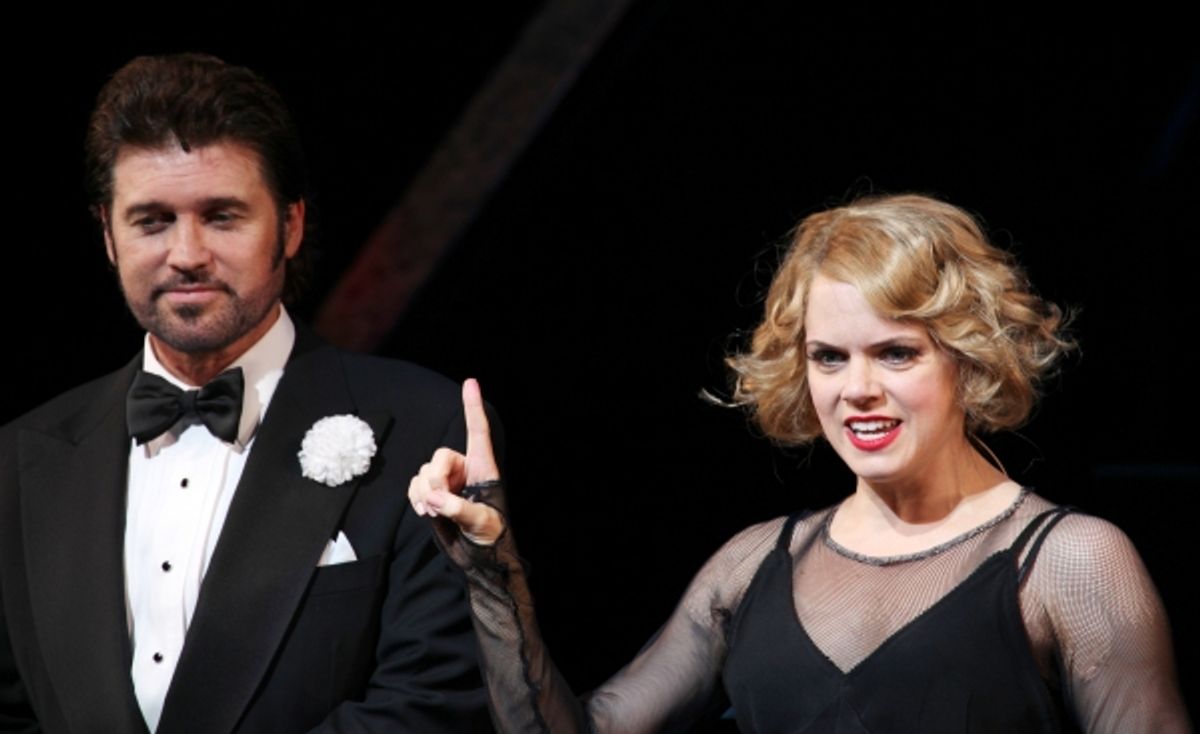 Amy Spanger with Billy Ray Cyrus at 