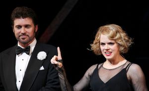 Amy Spanger with Billy Ray Cyrus Photo