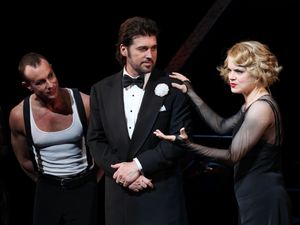 R. Lowe & Amy Spanger with Billy Ray Cyrus @ BroadwayWorld R. Lowe & Amy Spanger with Billy Ray Cyrus Photo