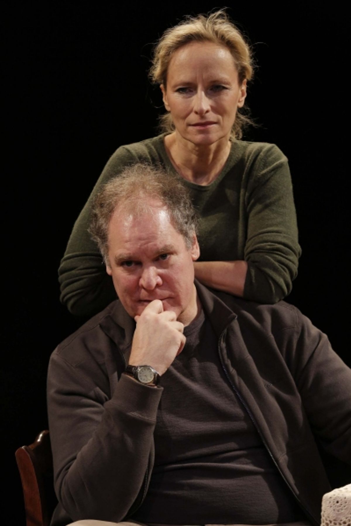 Jay O. Sanders and Laila Robins in Sorry, written and directed by Richard Nelson, a Public Lab production running through November 18 at The Public Theater at Astor Place. Photo Credit: Joan Marcus. at 