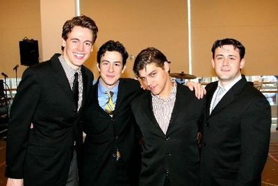 First national tour cast, 2006: Erich Bergen, Christopher Kale Jones, Deven May and M Photo