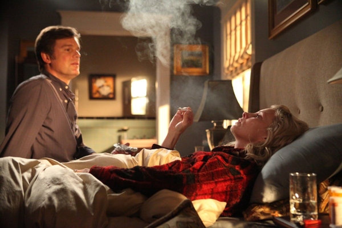 Peter Krause, Monica Potter at 