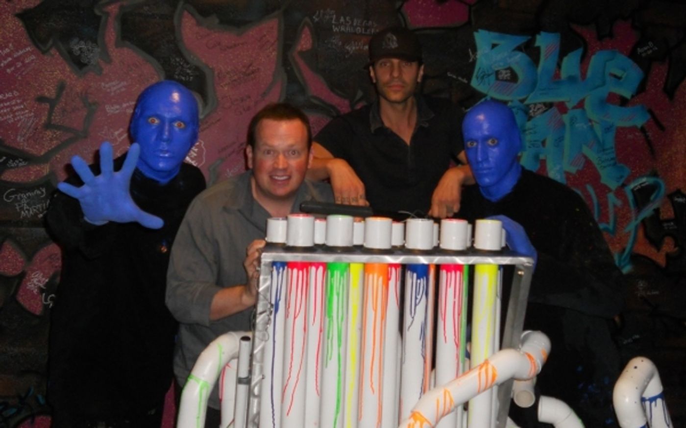 Photo Flash: Magicians Criss Angel and Nathan Burton at Blue Man Group in Las Vegas  Image
