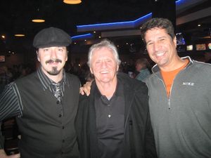 Play It Forward Executive Director John Sheil, founder Gary Burbank and comedian Stev Photo