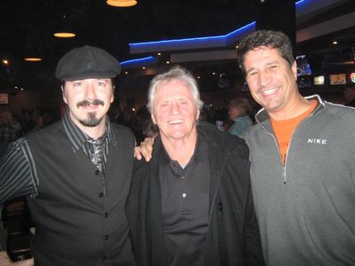 Play It Forward Executive Director John Sheil, founder Gary Burbank and comedian Stev Photo