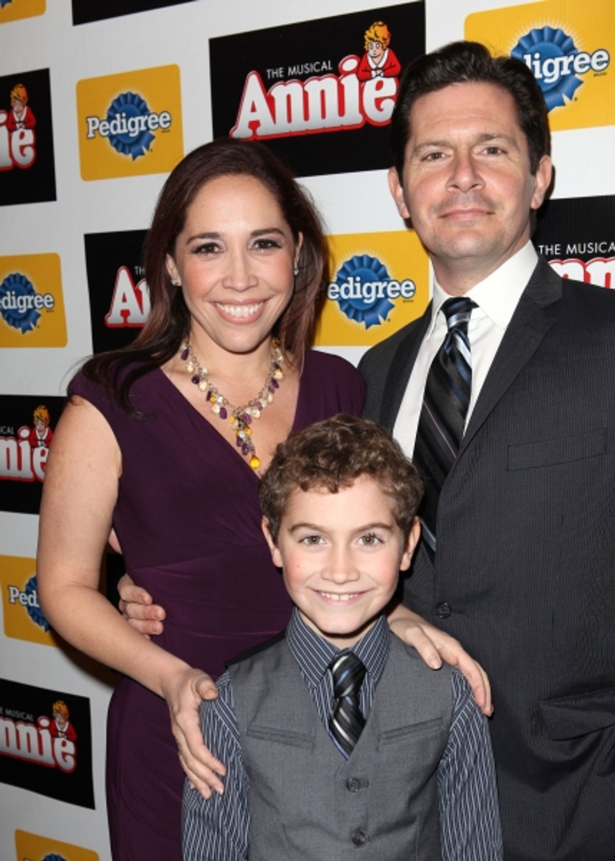Andrea Burns, Peter Flynn &amp; son at 