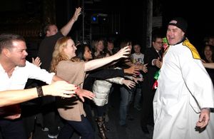 Clarke Thorell, Katie Finneran, J. Elaine Marcos with Merwin Foard & Company @ BroadwayWorld Clarke Thorell, Katie Finneran, J. Elaine Marcos with Merwin Foard & Company Photo