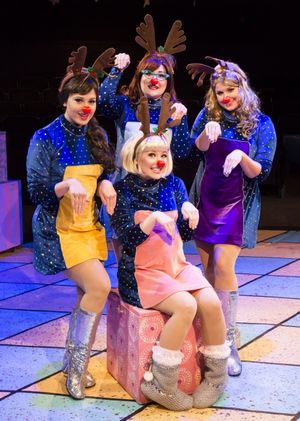 Stages Repertory Theatre - 2012 production of WINTER WONDERETTES. L to R: Rachael Log Photo