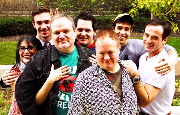 The cast of The Homosexuals is (L to R) Lisa Melinn, Robbie Dwight, Joe Bailey, Jamie Photo