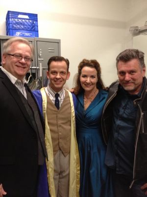 Jeffrey Ellis, Clay Steakley, Vali Forrister and directorplaywright Bill Feehely. @ BroadwayWorld Jeffrey Ellis, Clay Steakley, Vali Forrister and directorplaywright Bill Feehely. Photo