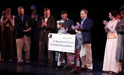 Ethan Khusidman & Zachary Unger & Company during the Curtain Call and check presentat Photo