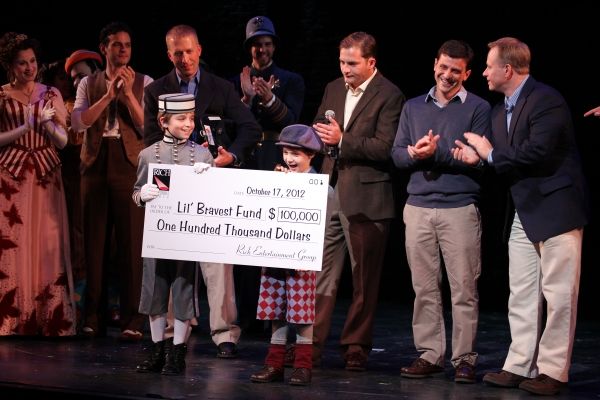 Ethan Khusidman & Zachary Unger with check presentation to Christopher Horgan, Jonath Photo