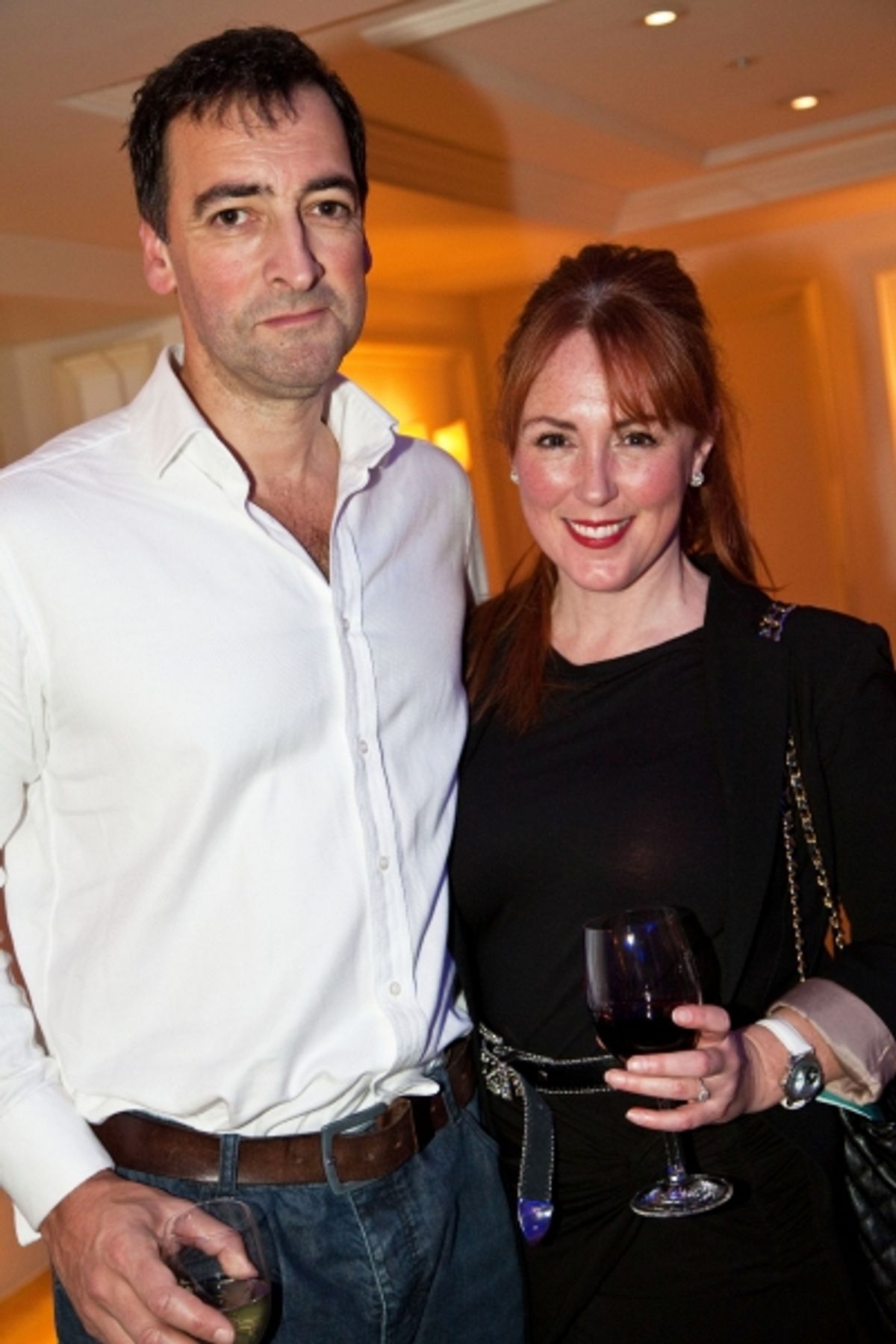 Cast member Alistair McGowan and Charlotte Page at 