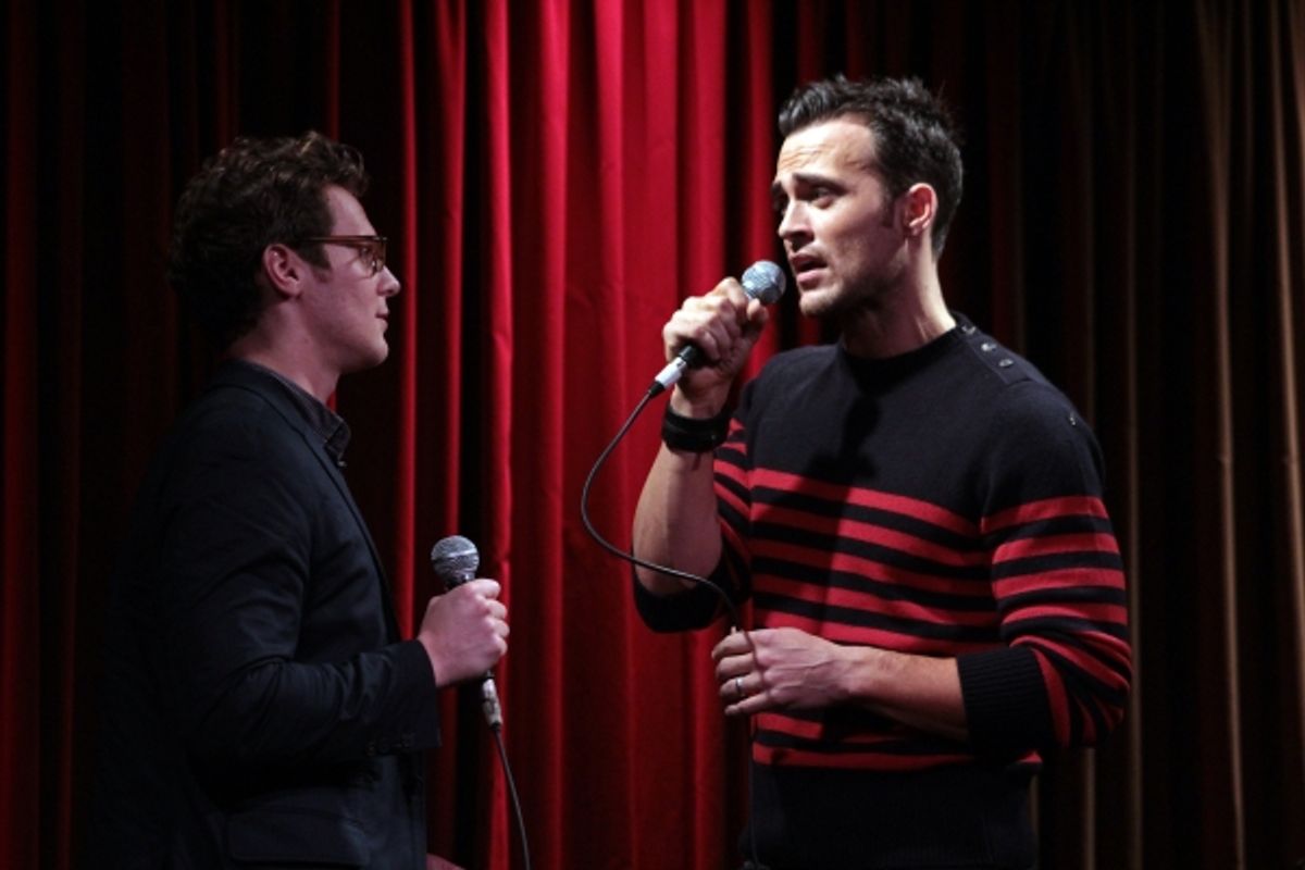 Jonathan Groff, Cheyenne Jackson at 