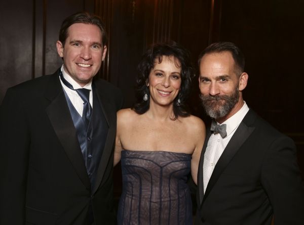 From left, Douglas R. Clayton, Associate Producer LA Stage Alliance, host Jane Kaczma Photo