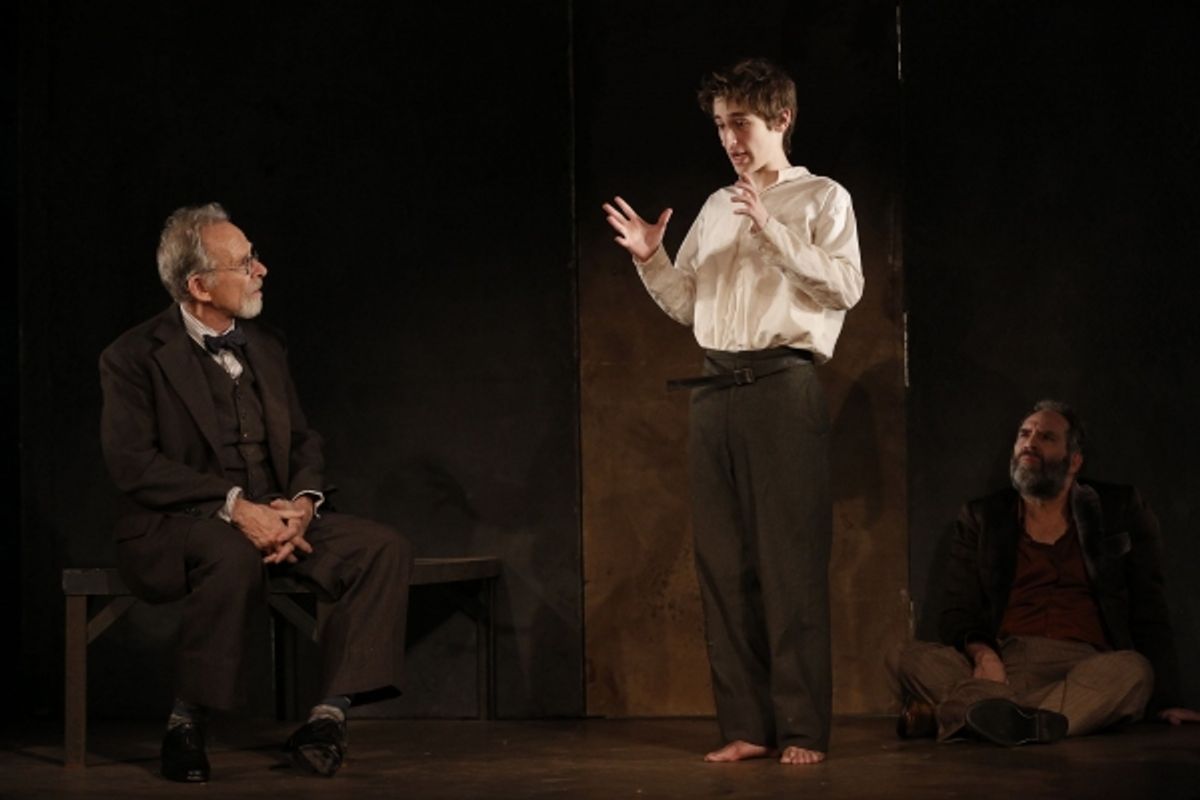 Ron Rifkin, Chip Zien, and Daniel Oreskes in The Twenty-Seventh Man, written by Nathan Englander and directed by Barry Edelstein, running at The Public Theater at Astor place through December 9. Photo credit Joan Marcus. at 