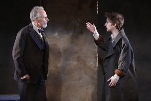 Ron Rifkin and Noah Robbins in The Twenty-Seventh Man, written by Nathan Englander and directed by Barry Edelstein, running at The Public Theater at Astor place through December 9. Photo credit Joan Marcus. @ BroadwayWorld Ron Rifkin and Noah Robbins in The Twenty-Seventh Man, written by Nathan Englander an Photo