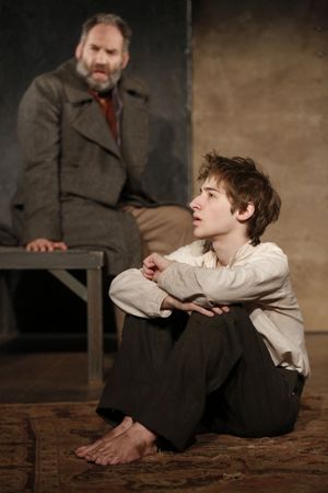 Daniel Oreskes and Noah Robbins in The Twenty-Seventh Man, written by Nathan Englander and directed by Barry Edelstein, running at The Public Theater at Astor place through December 9. Photo credit Joan Marcus. @ BroadwayWorld Daniel Oreskes and Noah Robbins in The Twenty-Seventh Man, written by Nathan Englande Photo