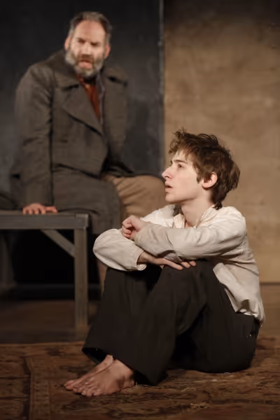 Daniel Oreskes and Noah Robbins in The Twenty-Seventh Man, written by Nathan Englande Photo