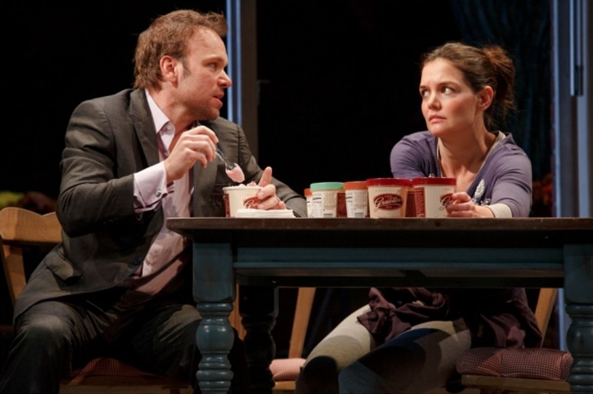 Norbert Leo Butz as 'Jack' and Katie Holmes as 'Lorna' at 