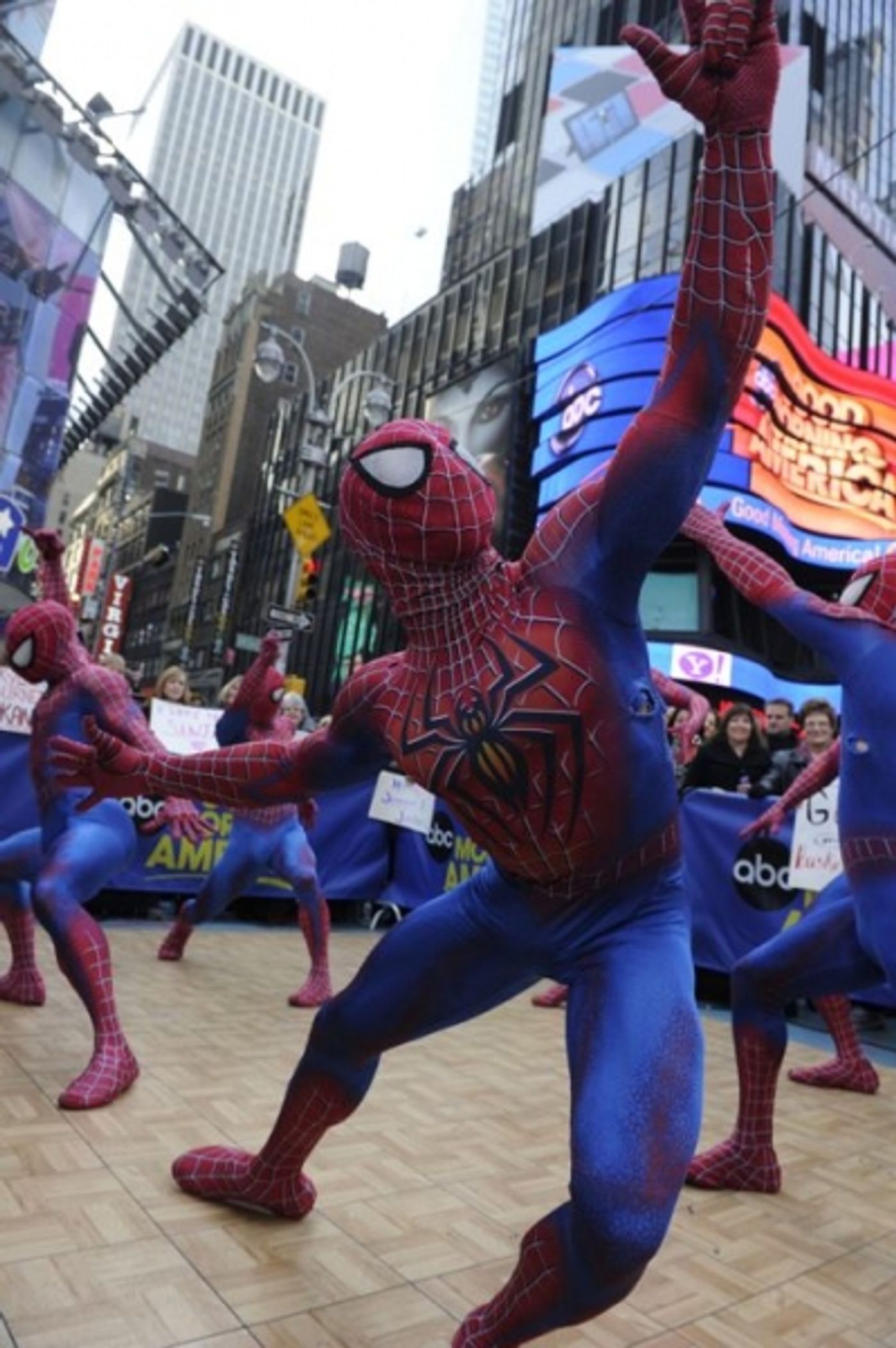 Photo Flash: Cast of SPIDER-MAN Unveils 2013-14 BC/EFA Calendar on GOOD MORNING AMERICA  Image