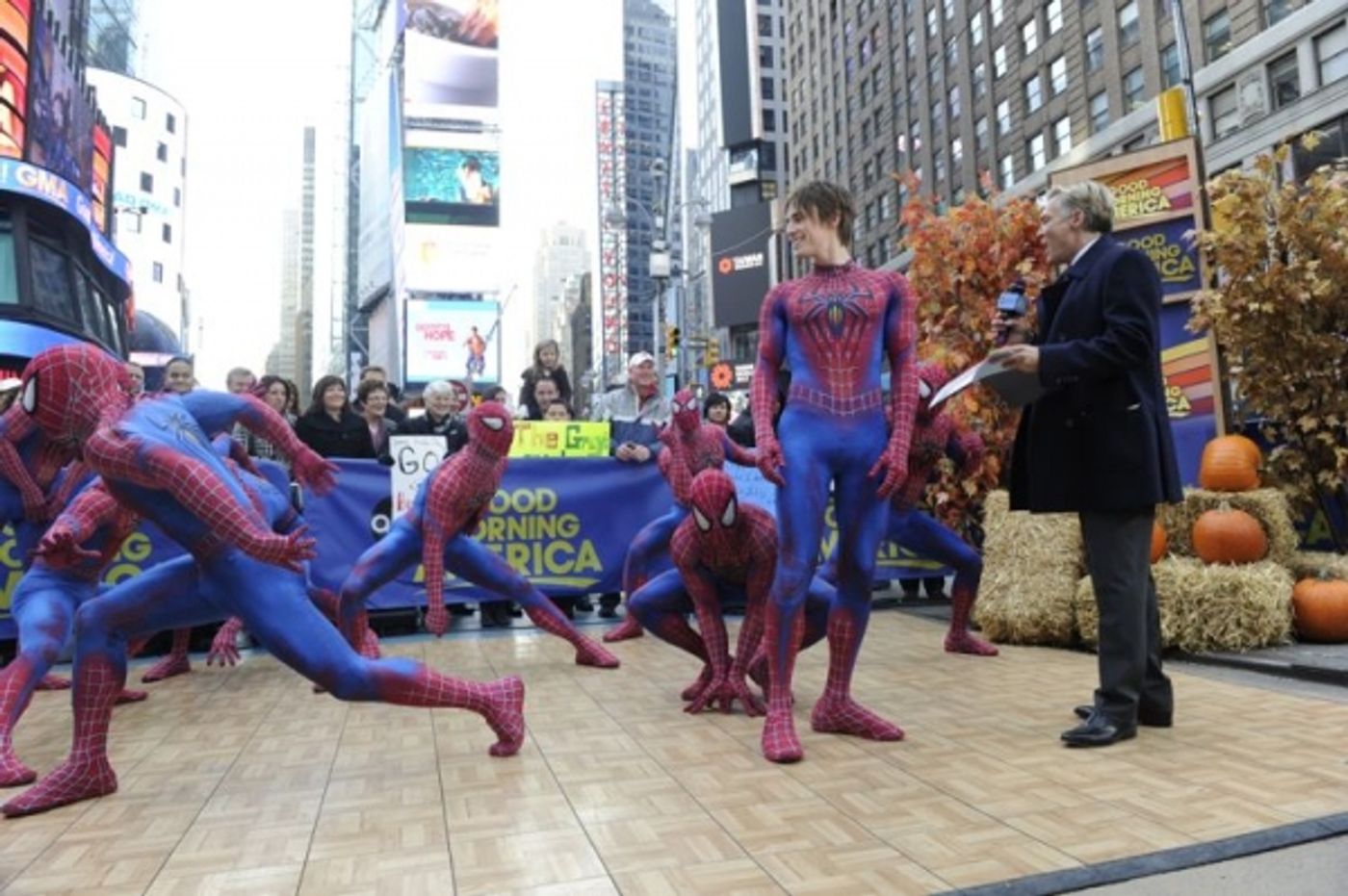 Photo Flash: Cast of SPIDER-MAN Unveils 2013-14 BC/EFA Calendar on GOOD MORNING AMERICA  Image