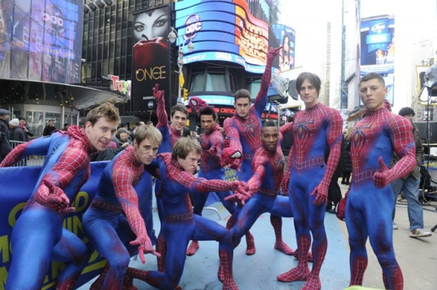 Photo Flash: Cast of SPIDER-MAN Unveils 2013-14 BC/EFA Calendar on GOOD MORNING AMERICA  Image