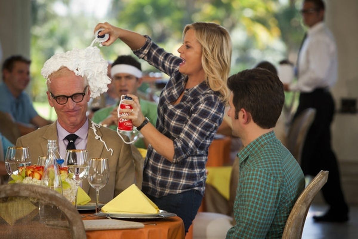 Brad Hall, Adam Scott, Amy Poehler at 