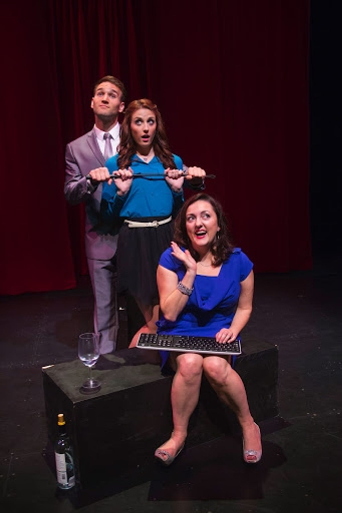 Drew Moerlein as Hugh Hanson, Michelle Vezilj as Tasha Woode and Amanda Barker as EB Janet at 