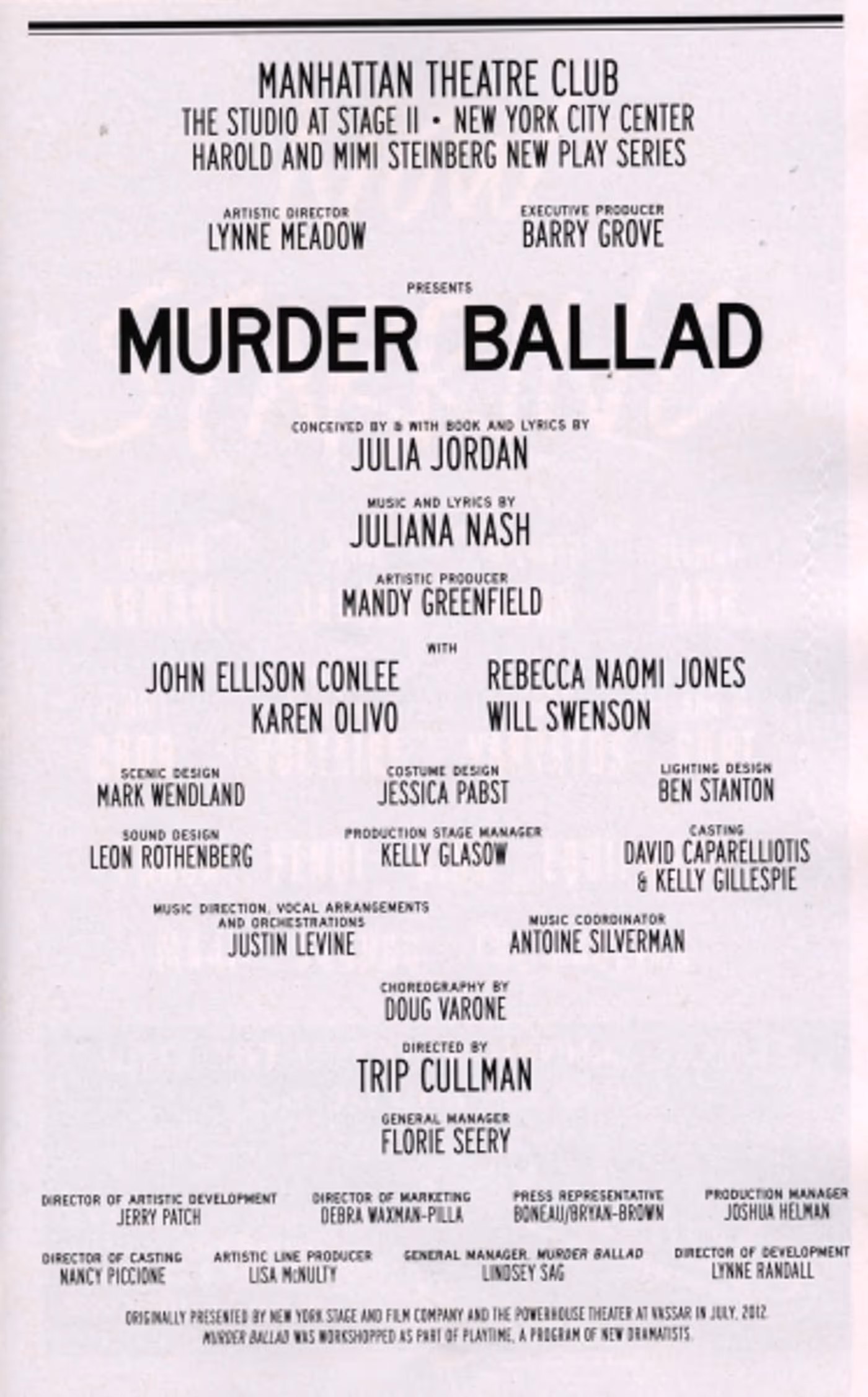 Photo Coverage: MURDER BALLAD's Opening Night Curtain Call Image