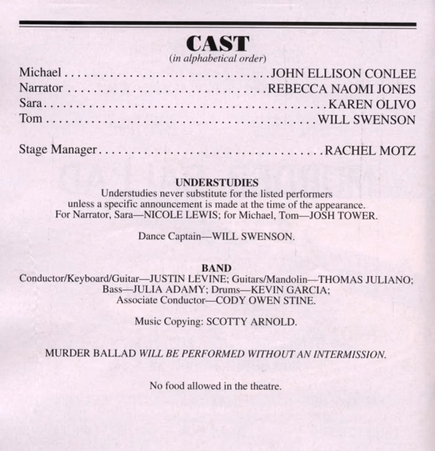 Photo Coverage: MURDER BALLAD's Opening Night Curtain Call Image