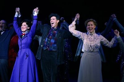 Ashley Brown, Gavin Lee and Rebecca Luker on opening night Photo