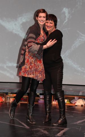 Anne Hathaway and Eve Ensler Photo
