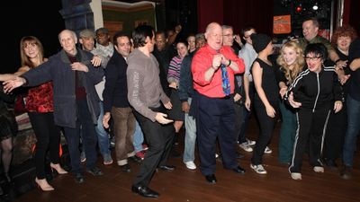 David Westphal, Jessie Mueller, Betsy Wolf & Chita Rivera with Company & guests
 Photo