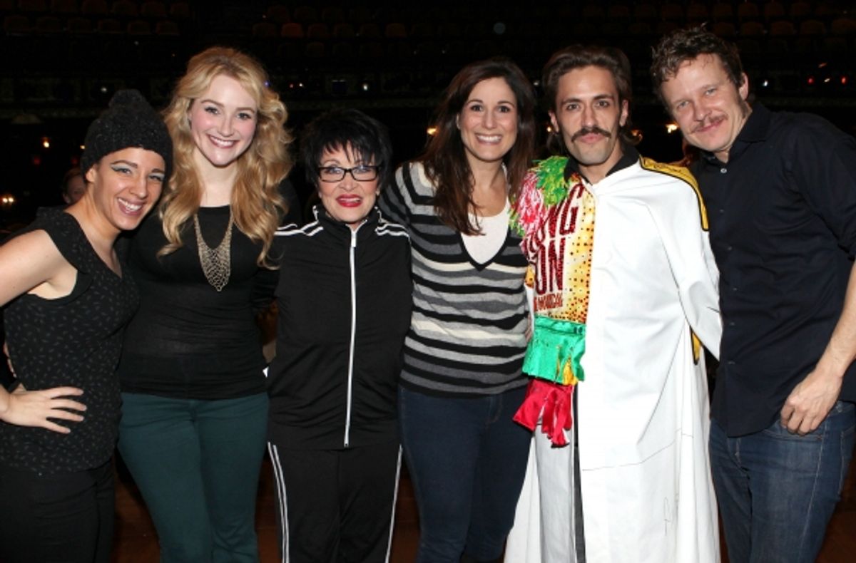 Jessie Mueller, Betsy Wolfe, Chita Rivera, Stephanie J. Block, Eric Sciotto & Will Chase at 