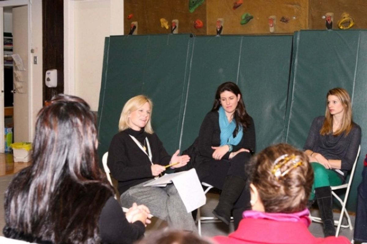 Head of Lower School, Beth Brennan leads a discussion about Anti-Bullying at 