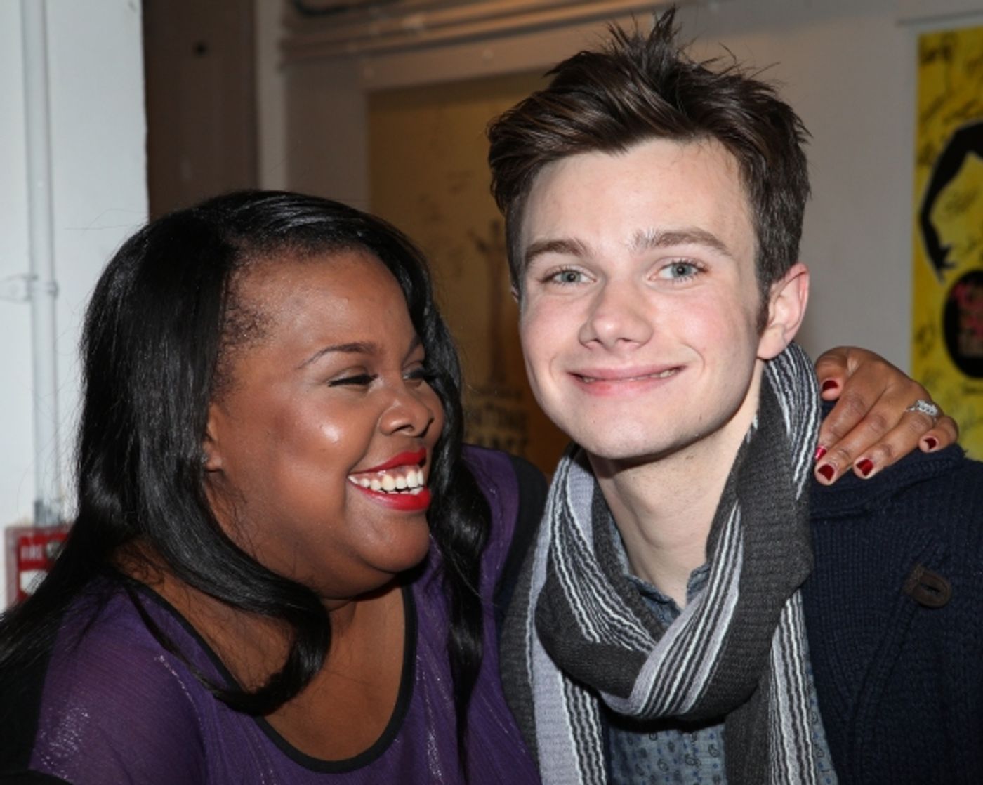 Photo Coverage: GLEE's Chris Colfer Visits Amber Riley Backstage at COTTON CLUB PARADE!  Image
