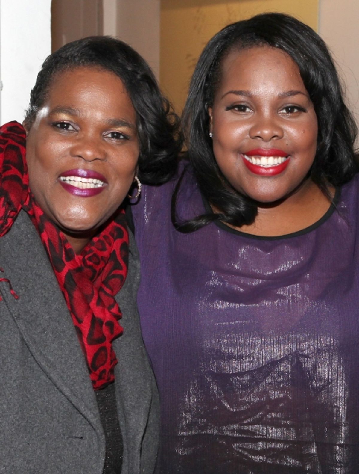 Amber Riley with mom Tiny  at 
