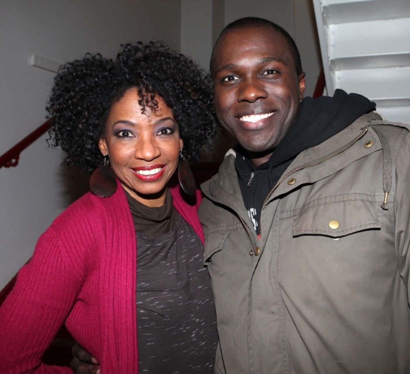 Photo Coverage: GLEE's Chris Colfer Visits Amber Riley Backstage at COTTON CLUB PARADE!  Image