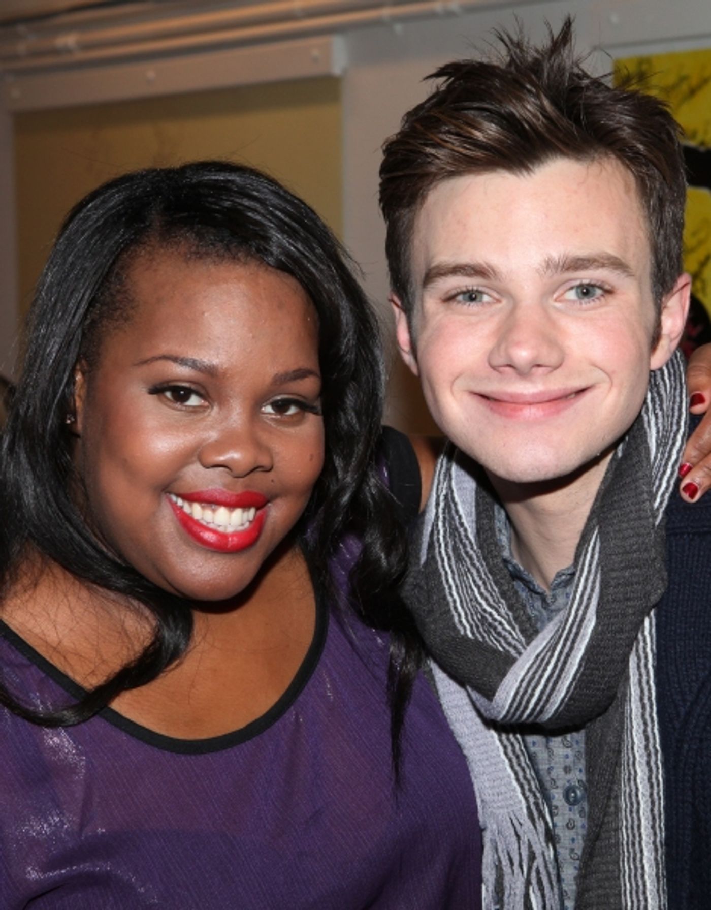 Photo Coverage: GLEE's Chris Colfer Visits Amber Riley Backstage at COTTON CLUB PARADE!  Image