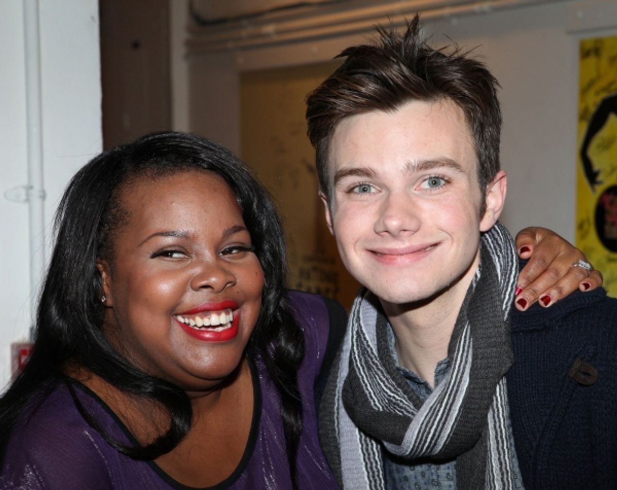 Amber Riley & Chris Colfer  at 