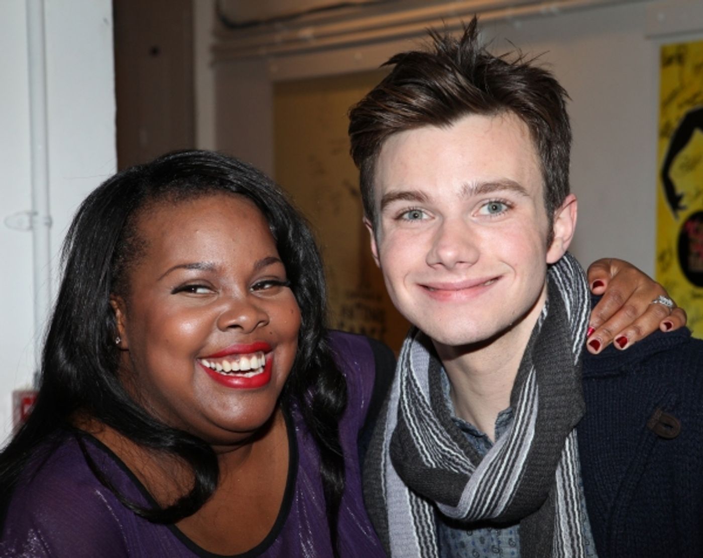 Photo Coverage: GLEE's Chris Colfer Visits Amber Riley Backstage at COTTON CLUB PARADE!  Image