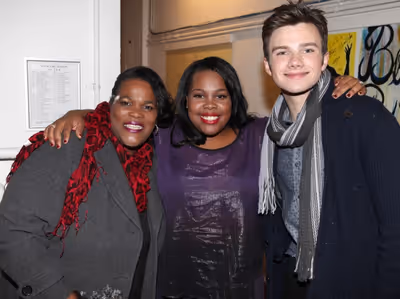 Amber Riley with mom Tiny & Chris Colfer  Photo
