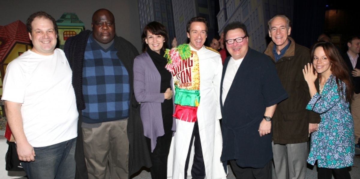 Timothy J. Alex  with Jordan Gelber, Michael Mandell, Beth Leavel, Wayne Knight, Mark Jacoby & Leslie Kritzer at 