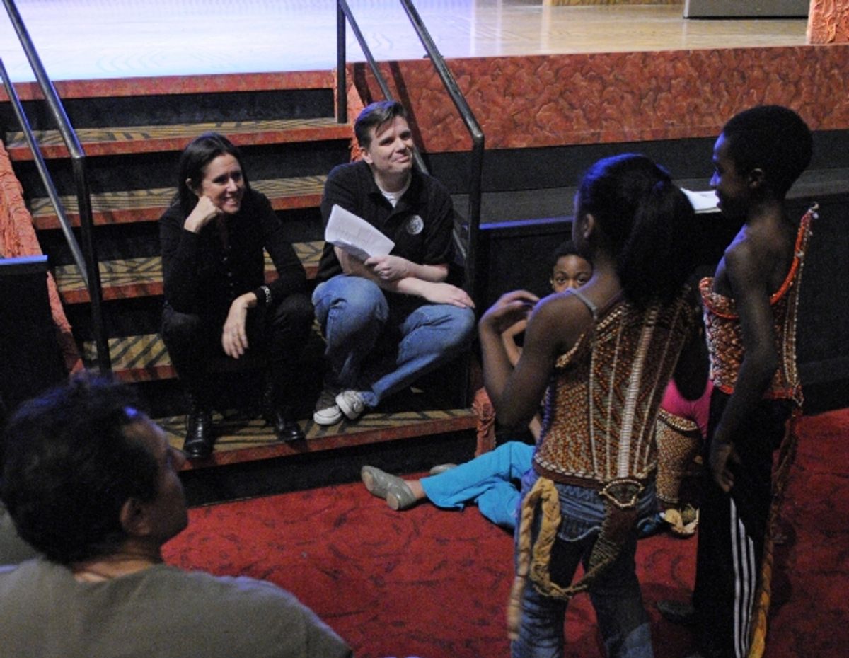 Julie Taymor and THE LION KING cast at 