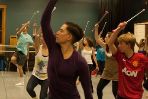  Kevin Santos and Arielle Campbell with YouTheatre students Photo