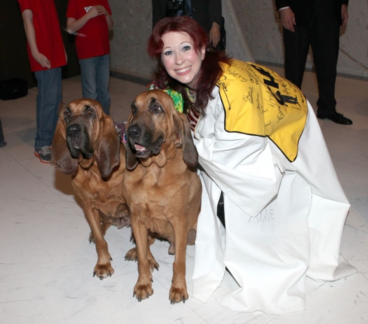 Kirsten Wyatt with Lily & Pete  at 