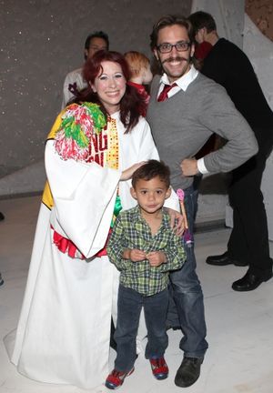 Kirsten Wyatt & Eric Sciotto recipient for 'The Mystery of Edwin Drood' with his son & daughter @ BroadwayWorld Kirsten Wyatt & Eric Sciotto recipient for 'The Mystery of Edwin Drood' with his son Photo