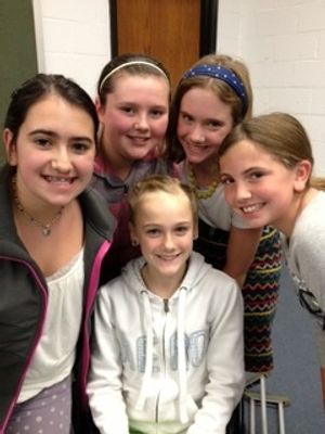 Emma Fuchs, Delia Eisenmen, Olivia Foley, Thea Ryan and Claire Koppy (seated) Photo